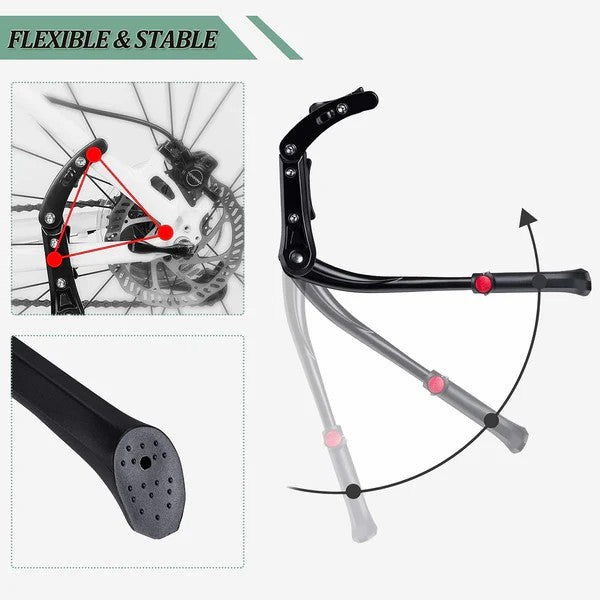 ROCKBROS adjustable bike kickstand for 24-29 inch bicycles, sturdy and rust-resistant