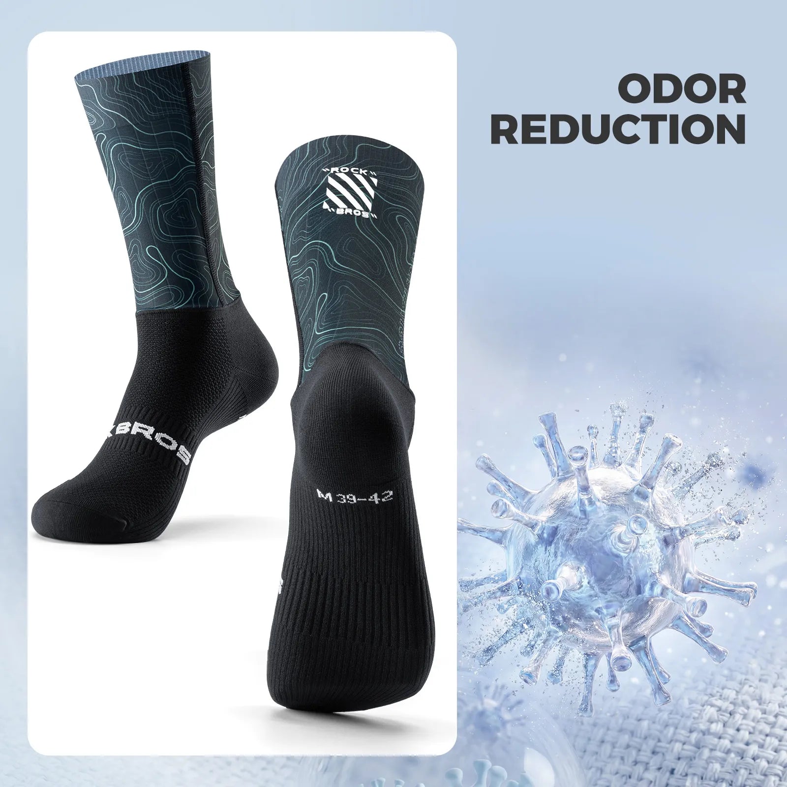 ROCKBROS aero compression cycling socks breathable moisture-wicking road cycling performance socks