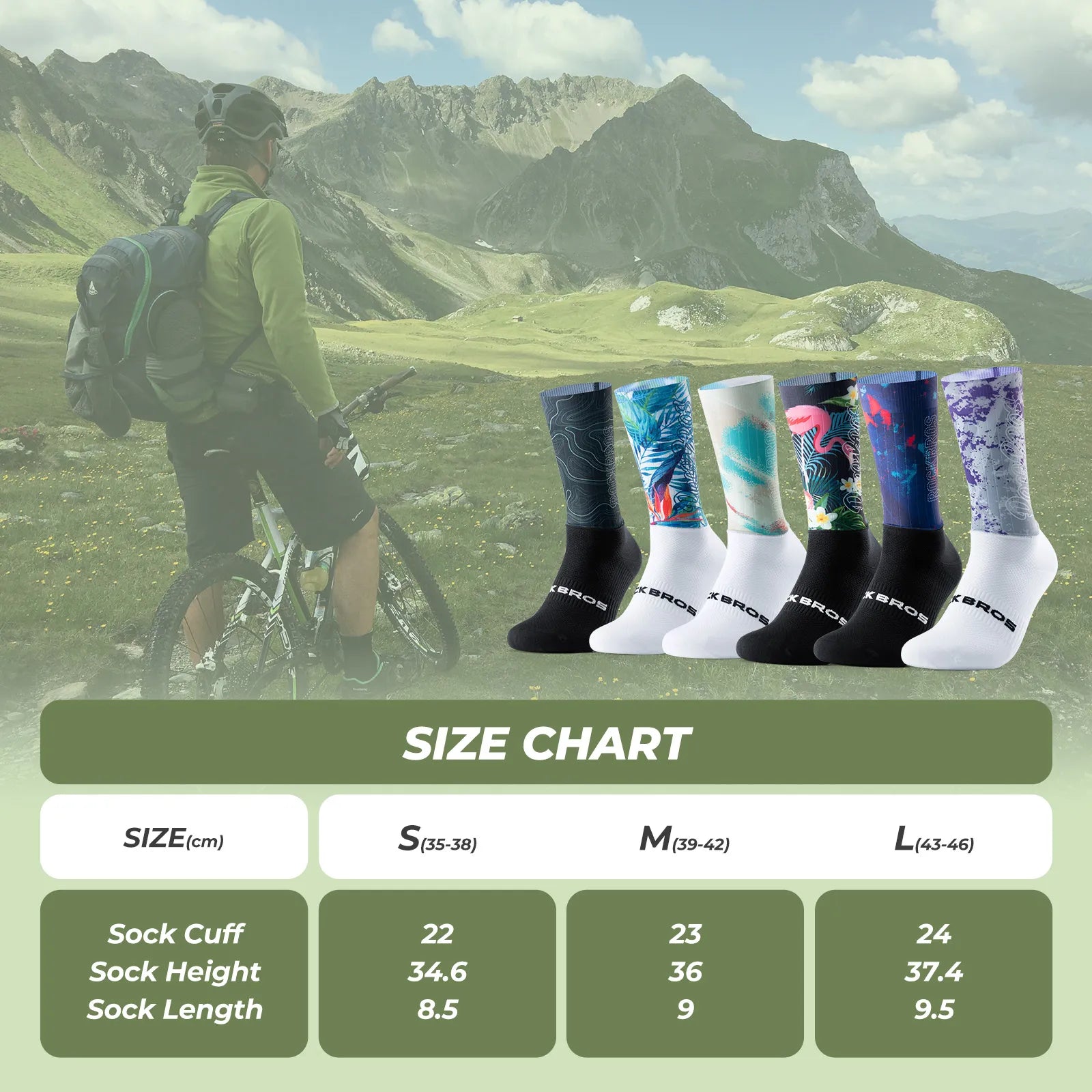 ROCKBROS aero compression cycling socks breathable moisture-wicking road cycling performance socks