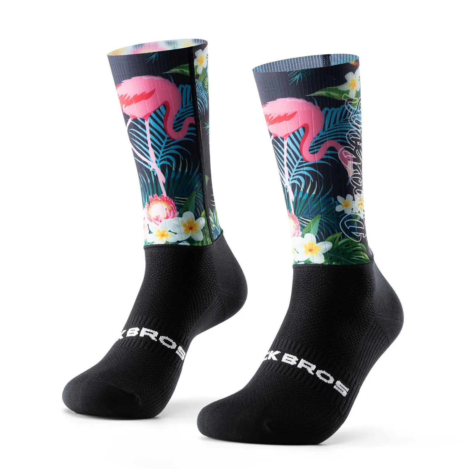 ROCKBROS aero compression cycling socks breathable moisture-wicking road cycling performance socks
#Color_Black
