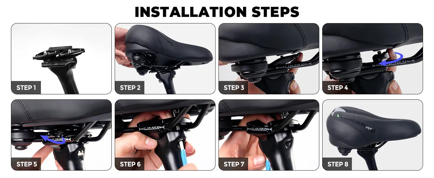 ROCKBROS Air Cushion Bike Seat for Comfortable Long-Distance Cycling