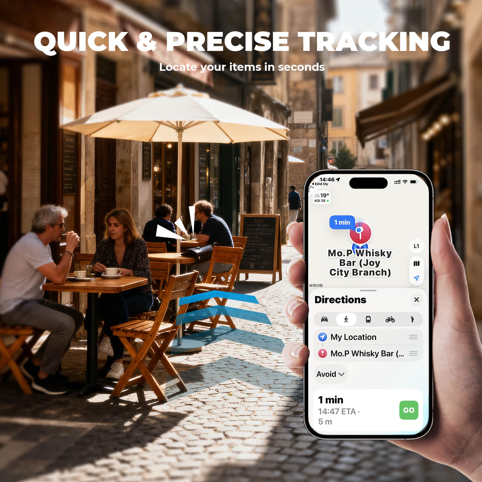ROCKBROS AirTag bike tracker anti-theft device for bicycle, e-bike, keys and pets