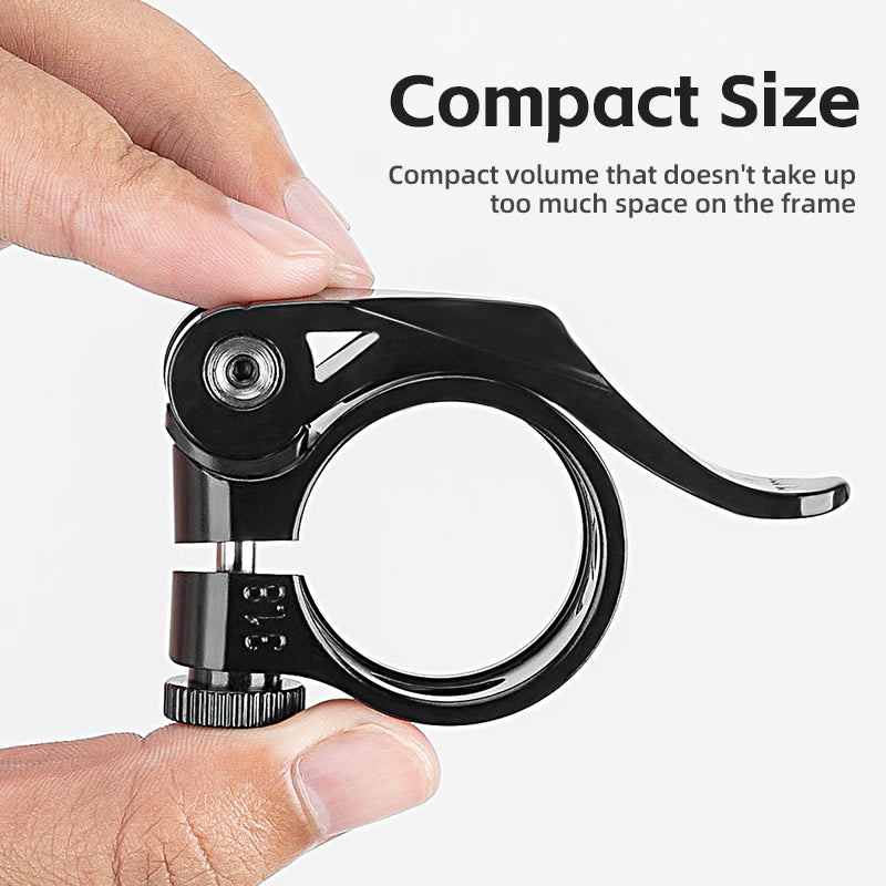 ROCKBROS Lightweight Hollow 6061 Aluminum Bike Seat Clamp with Easy-Screw Lock for Cycling
