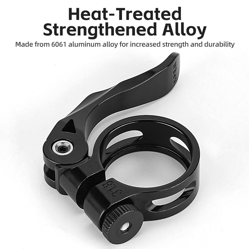 ROCKBROS Lightweight Hollow 6061 Aluminum Bike Seat Clamp with Easy-Screw Lock for Cycling