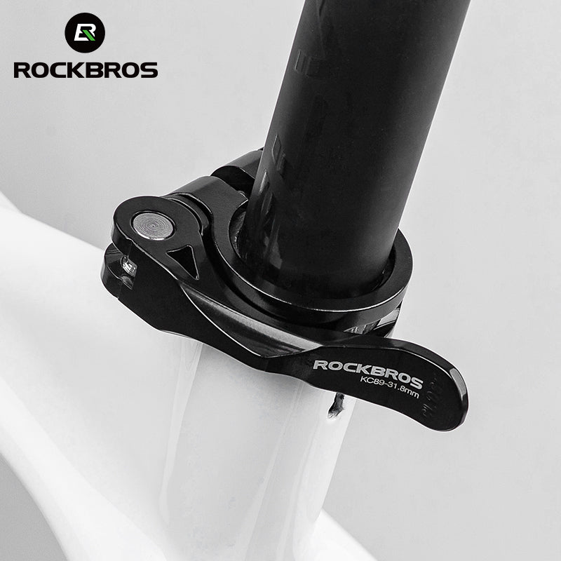 ROCKBROS Lightweight Hollow 6061 Aluminum Bike Seat Clamp with Easy-Screw Lock for Cycling