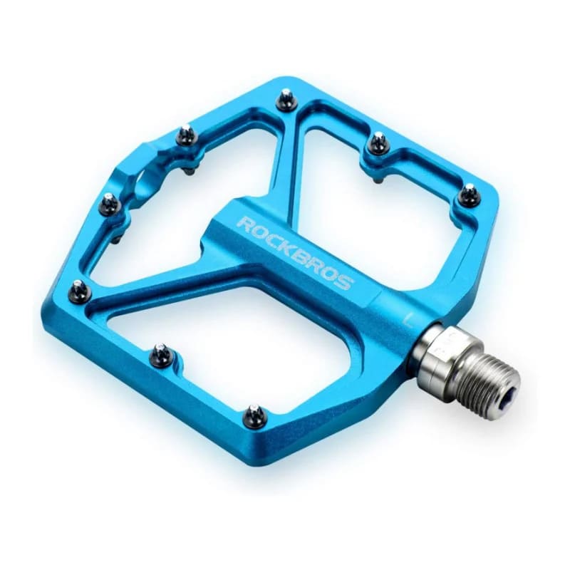 ROCKBROS Aluminum Bearing Bike Pedals with wide platform, lightweight design, and sealed bearings for smooth, stable cycling
#Color_Blue