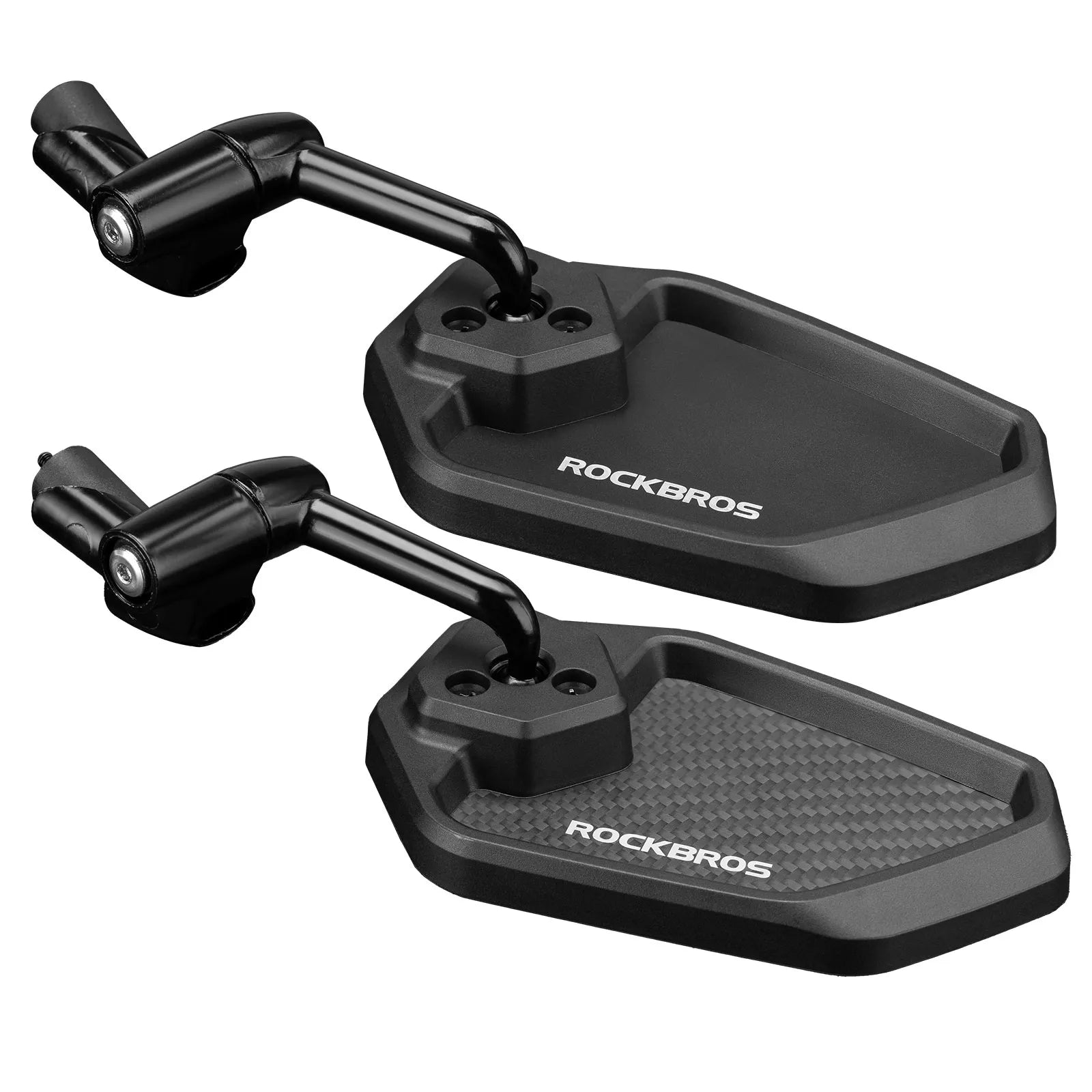 ROCKBROS anti-glare bar end bike mirror with blue convex lens for safer cycling and reduced blind spots