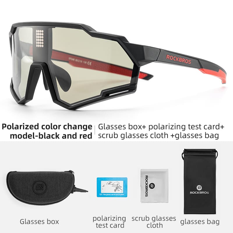 ROCKBROS anti-glare smart LCD adaptive cycling glasses for road cycling and outdoor riding
