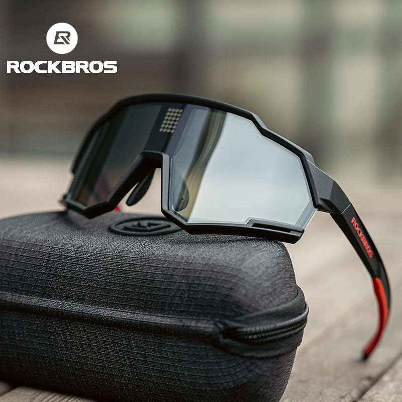 ROCKBROS anti-glare smart LCD adaptive cycling glasses for road cycling and outdoor riding