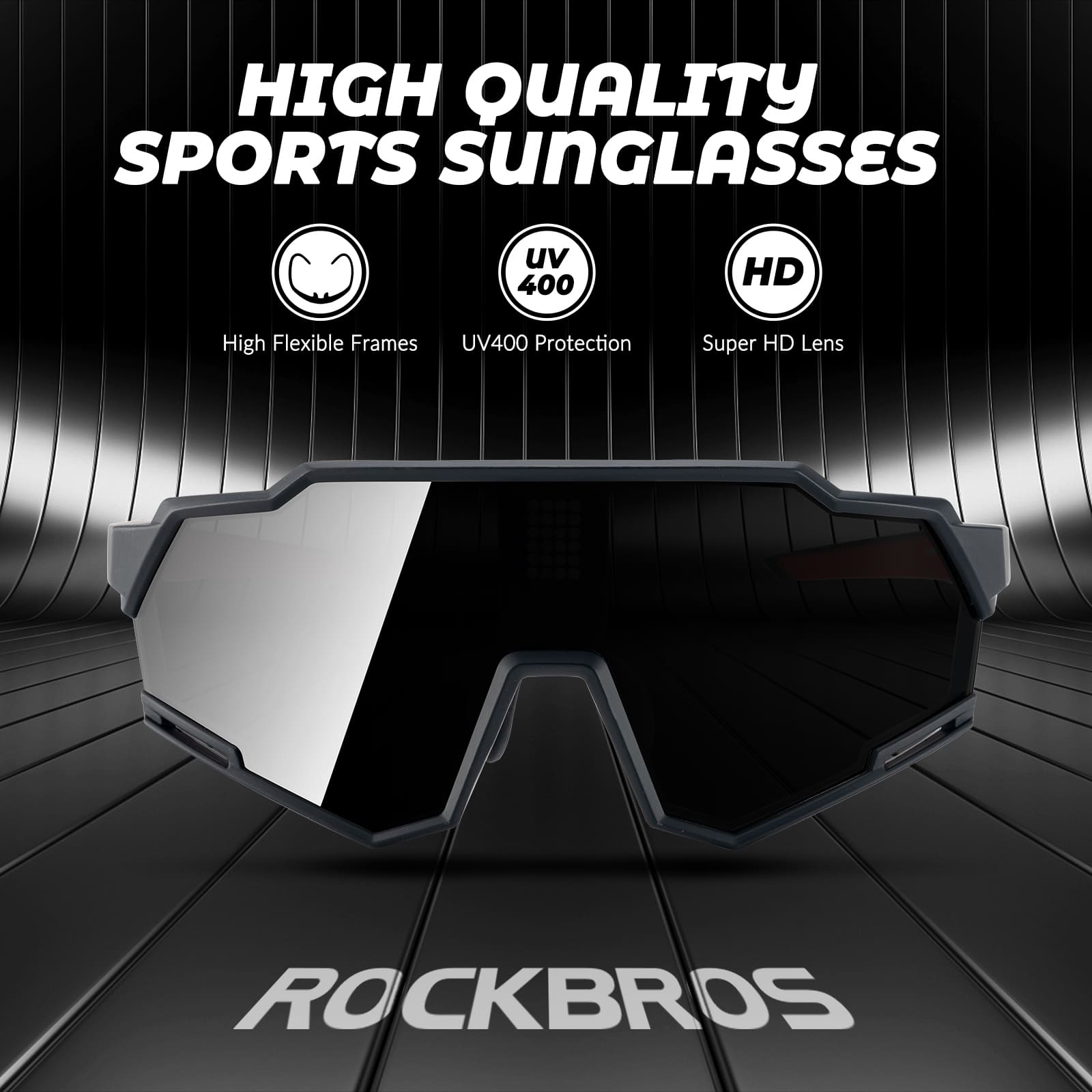 ROCKBROS anti-glare smart LCD adaptive cycling glasses for road cycling and outdoor riding