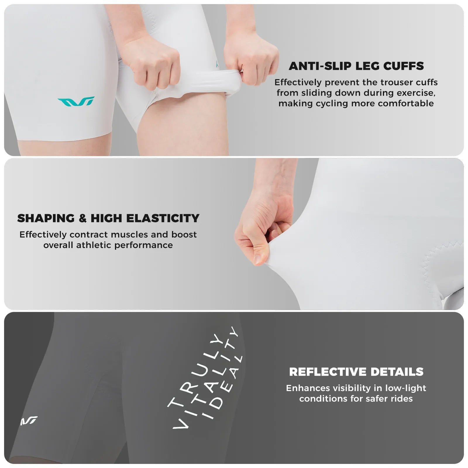 ROCKBROS TVI one-piece cycling bib shorts with ergonomic padding and seamless fit for long-distance road cycling
#Color_White
