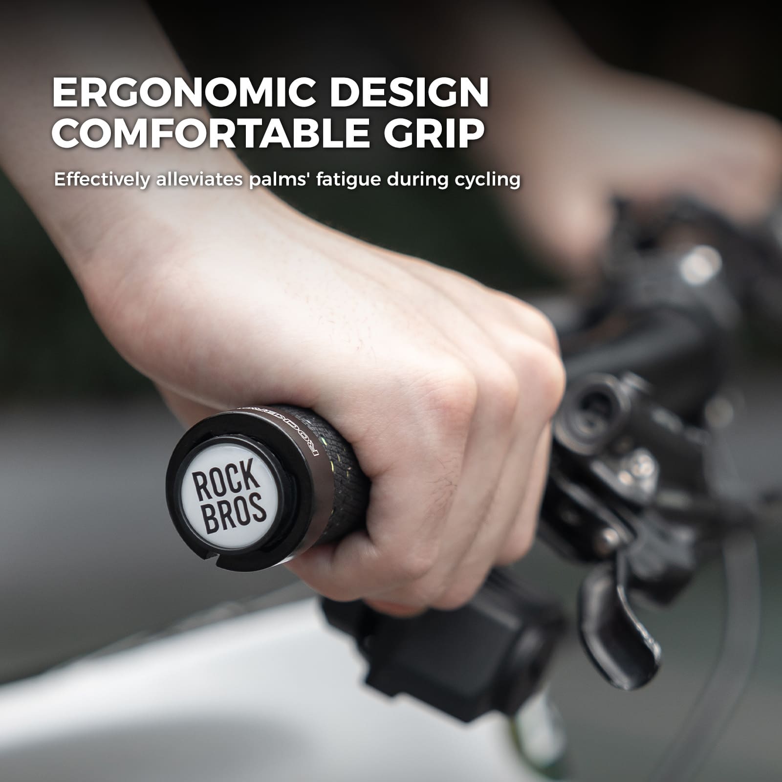 ROCKBROS anti-slip wrap bike handlebar tape with double lock rings for mountain bikes
