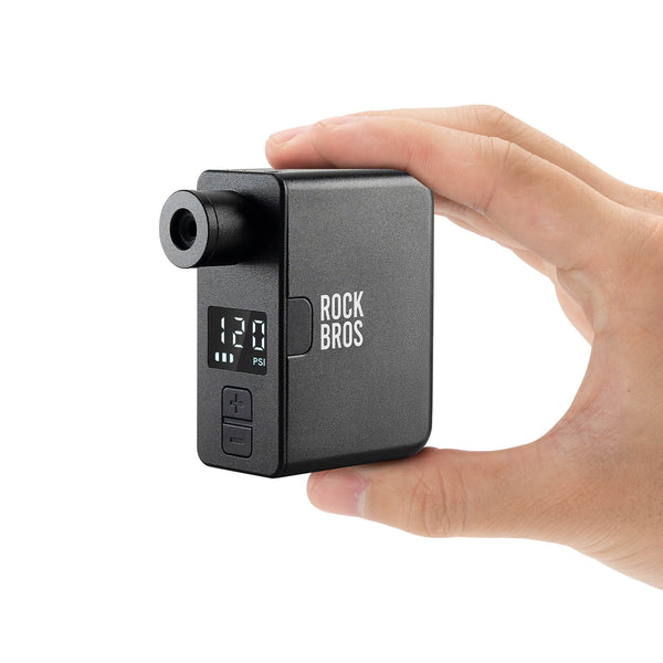 ROCKBROS AS1 Pro Mini Bike Pump – 120PSI Electric Inflator for Road & Mountain Bikes