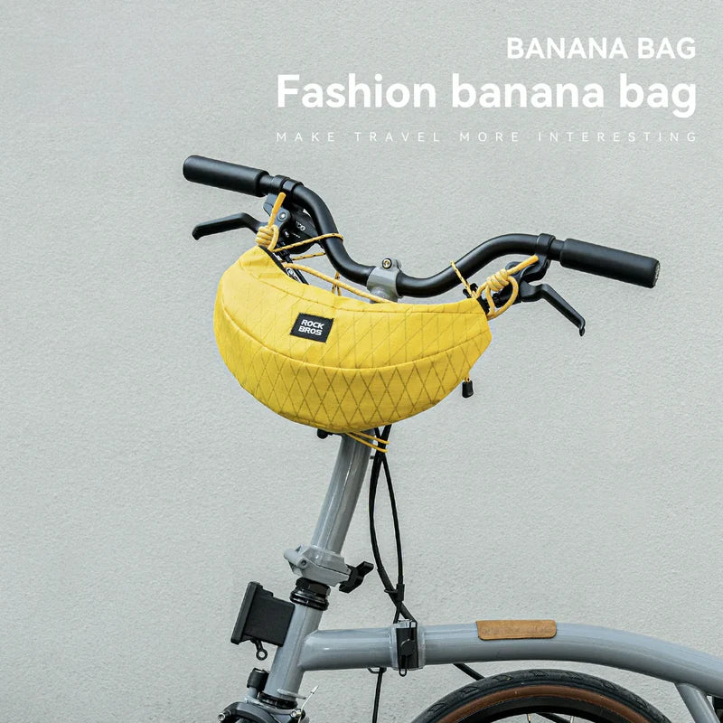ROCKBROS banana bike handlebar bag 1.8L lightweight crossbody cycling bag