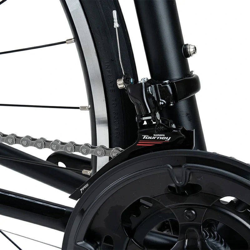 ROCKBROS beginner road bike with aluminum frame and 700C wheels
#Color_Black