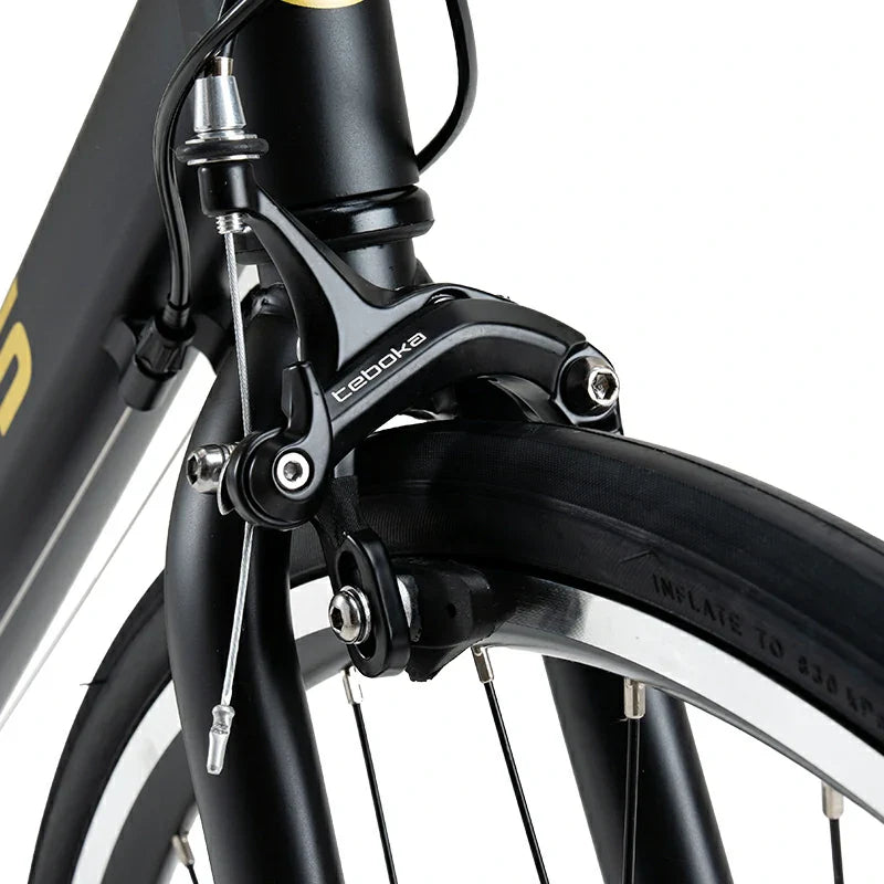ROCKBROS beginner road bike with aluminum frame and 700C wheels
#Color_Black