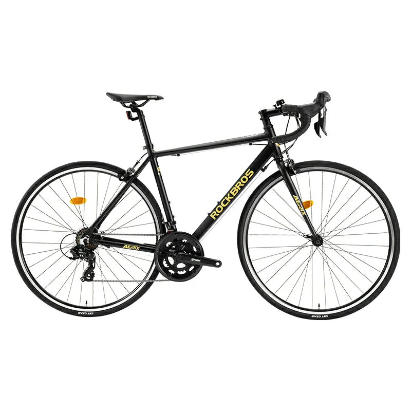 ROCKBROS beginner road bike with aluminum frame and 700C wheels
#Color_Black