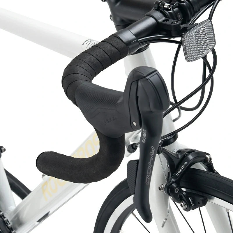 ROCKBROS beginner road bike with aluminum frame and 700C wheels
#Color_White