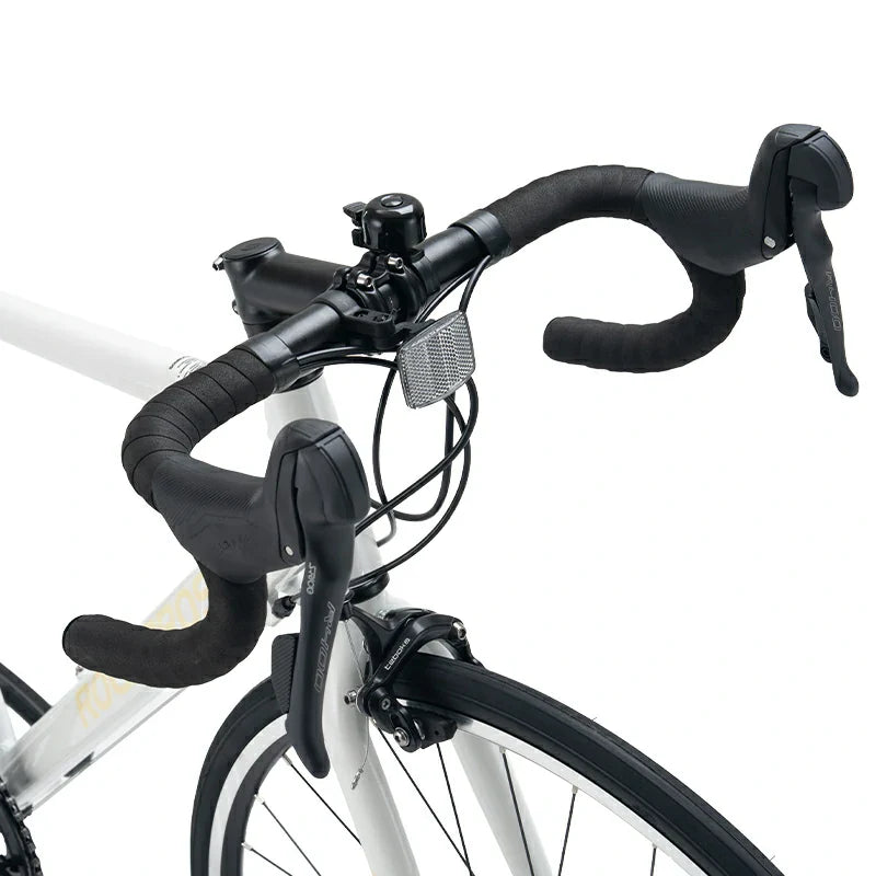 ROCKBROS beginner road bike with aluminum frame and 700C wheels
#Color_White