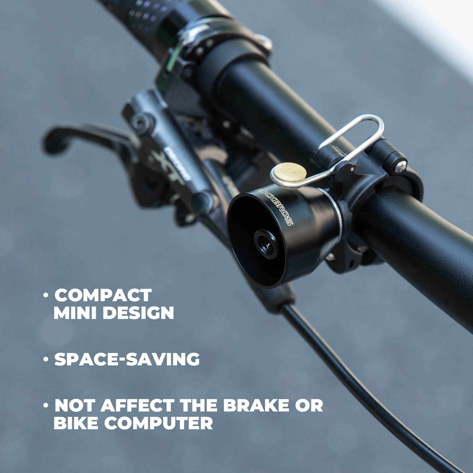 ROCKBROS bike bell for handlebars with loud and clear sound