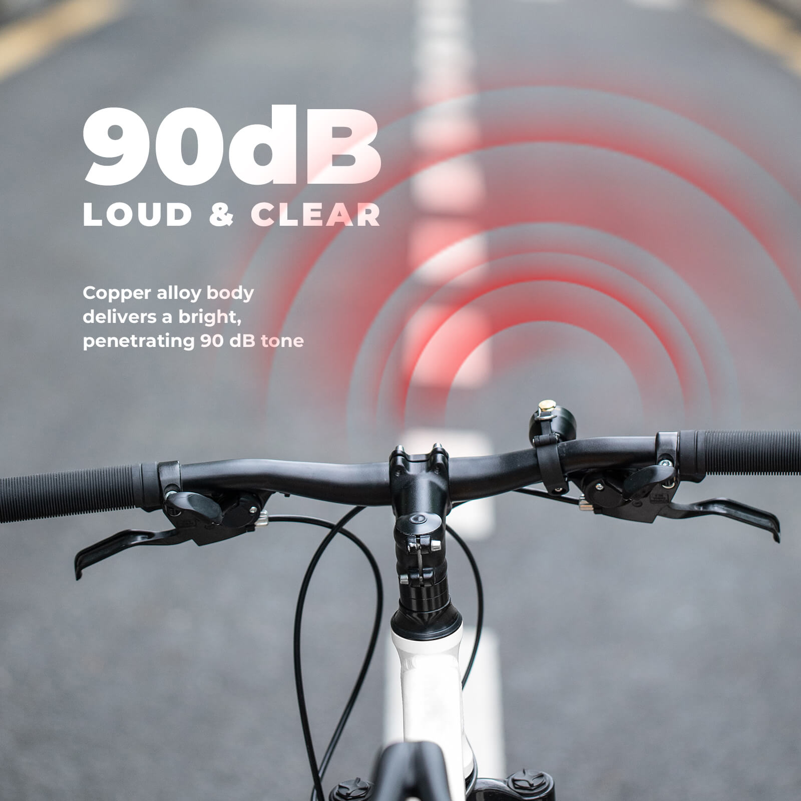ROCKBROS bike bell for handlebars with loud and clear sound