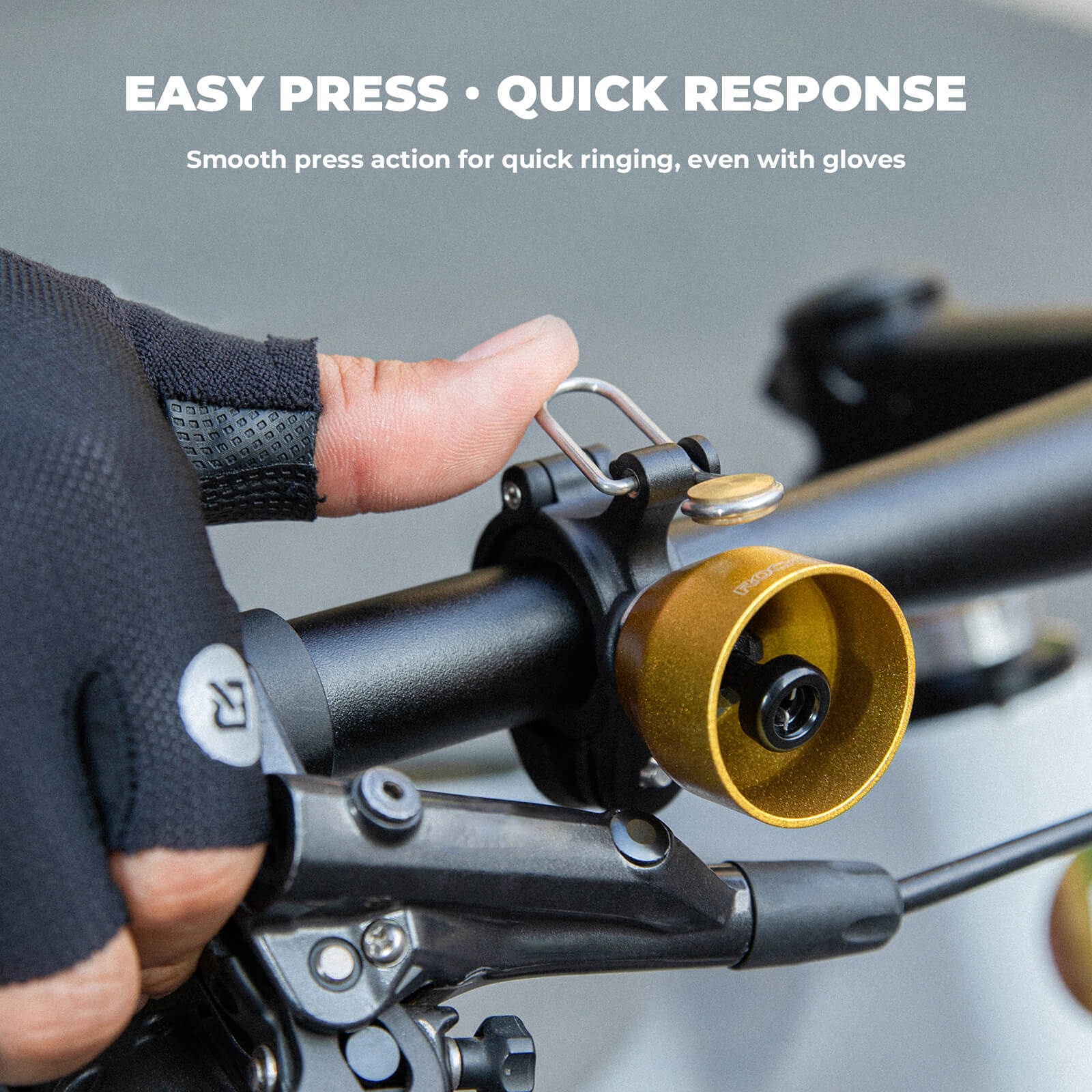 ROCKBROS bike bell for handlebars with loud and clear sound