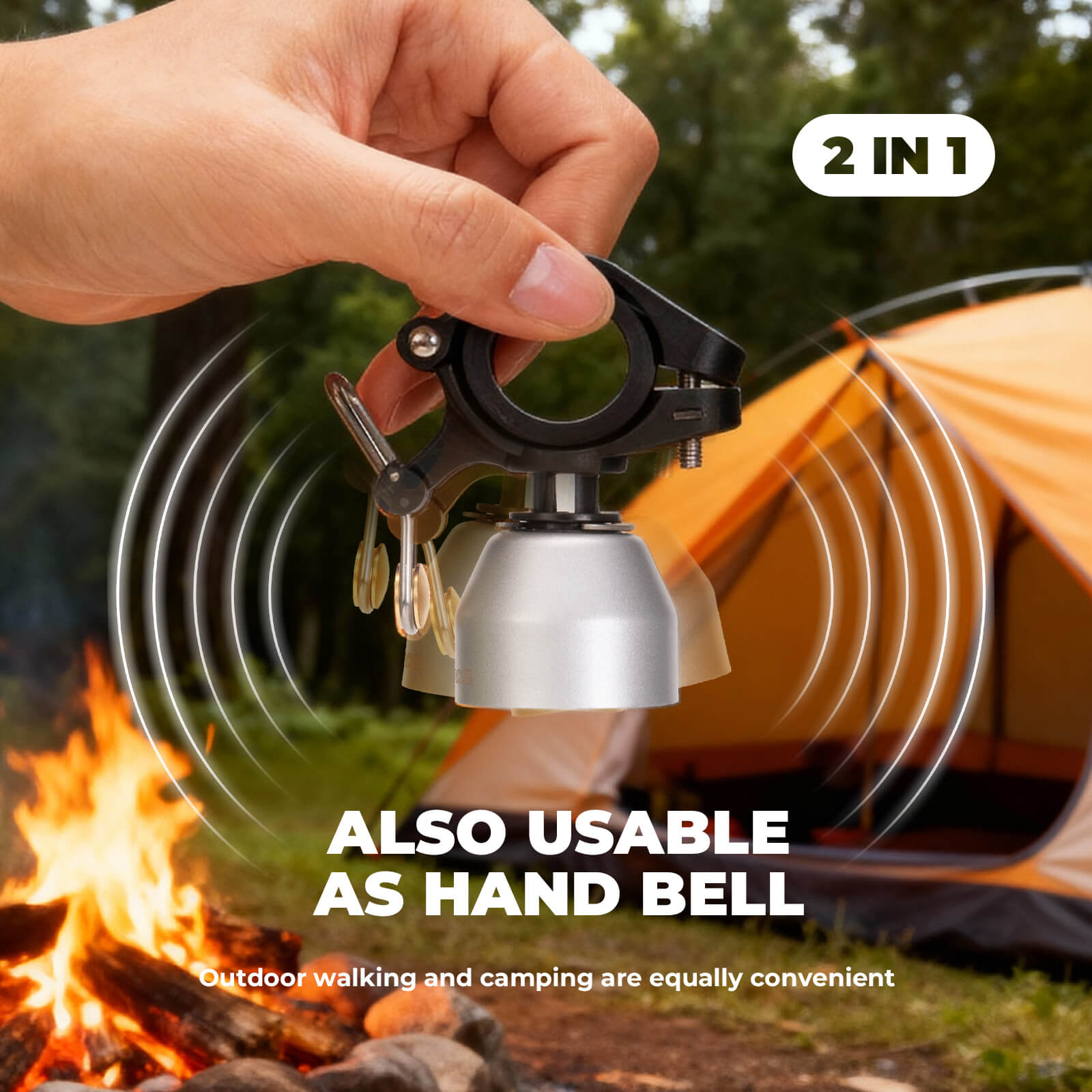 ROCKBROS bike bell for handlebars with loud and clear sound