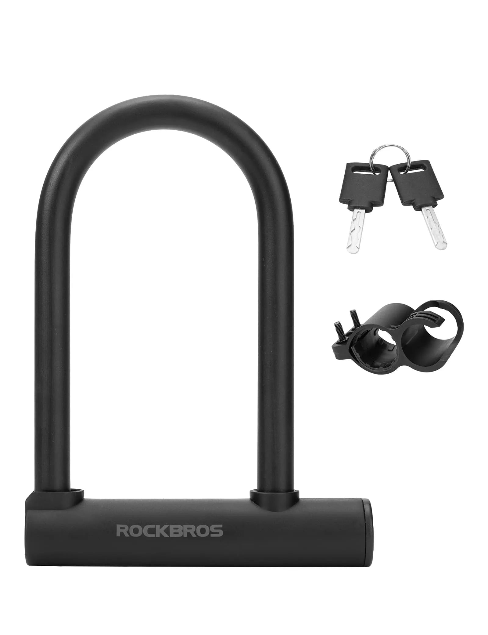 rockbros bike carbon steel anti theft u lock 13mm heavy duty with mounting bracket silicone coated for commuting 
