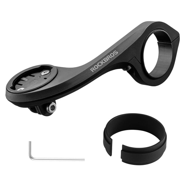 Support Vélo ROCKBROS Pour GPS Garmin, Wahoo, Bryton – Adaptateur De Guidon En Nylon, Avec Support Lampe Avant Et GoPro, Noir