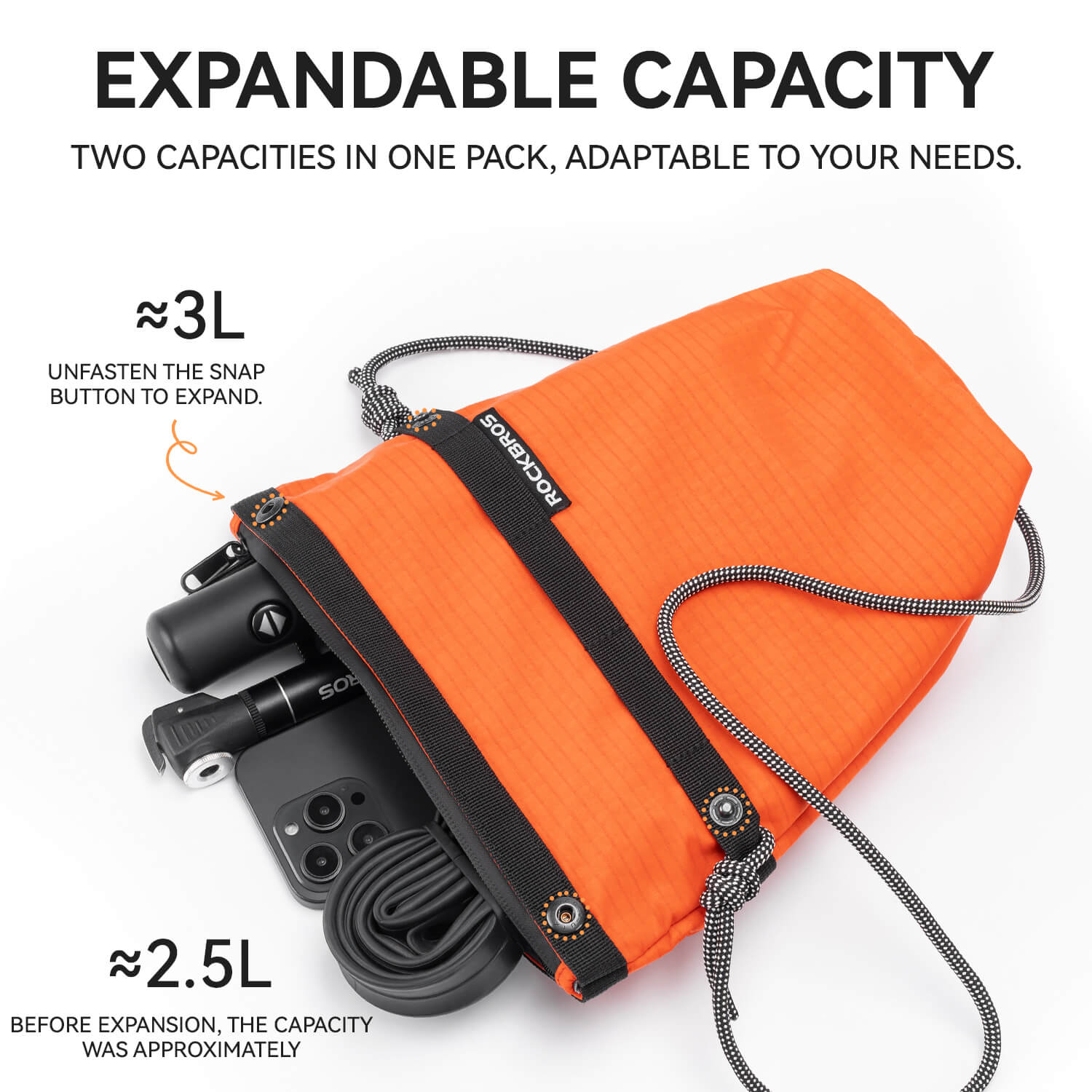 ROCKBROS water-resistant bike frame bag for commuting