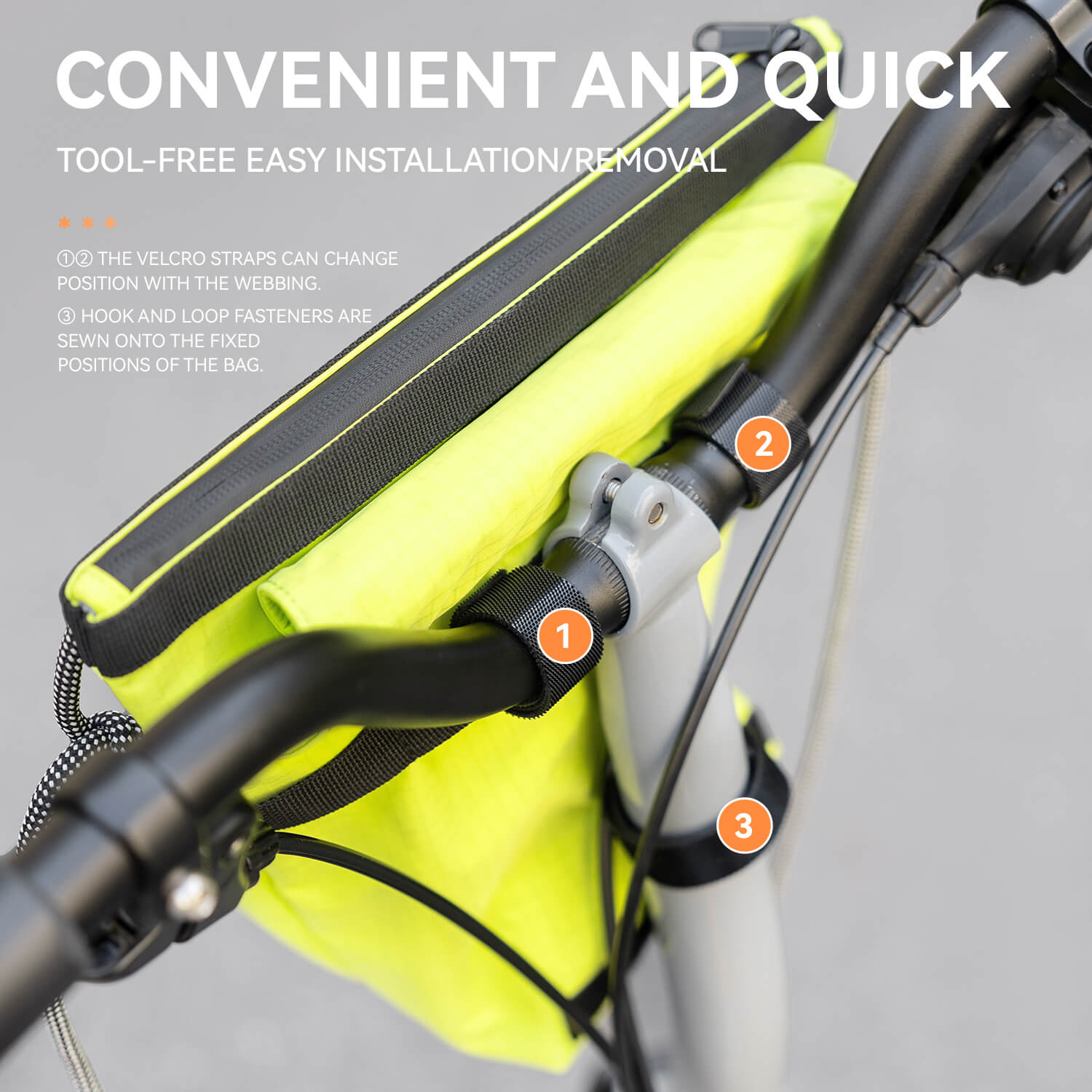 ROCKBROS water-resistant bike frame bag for commuting