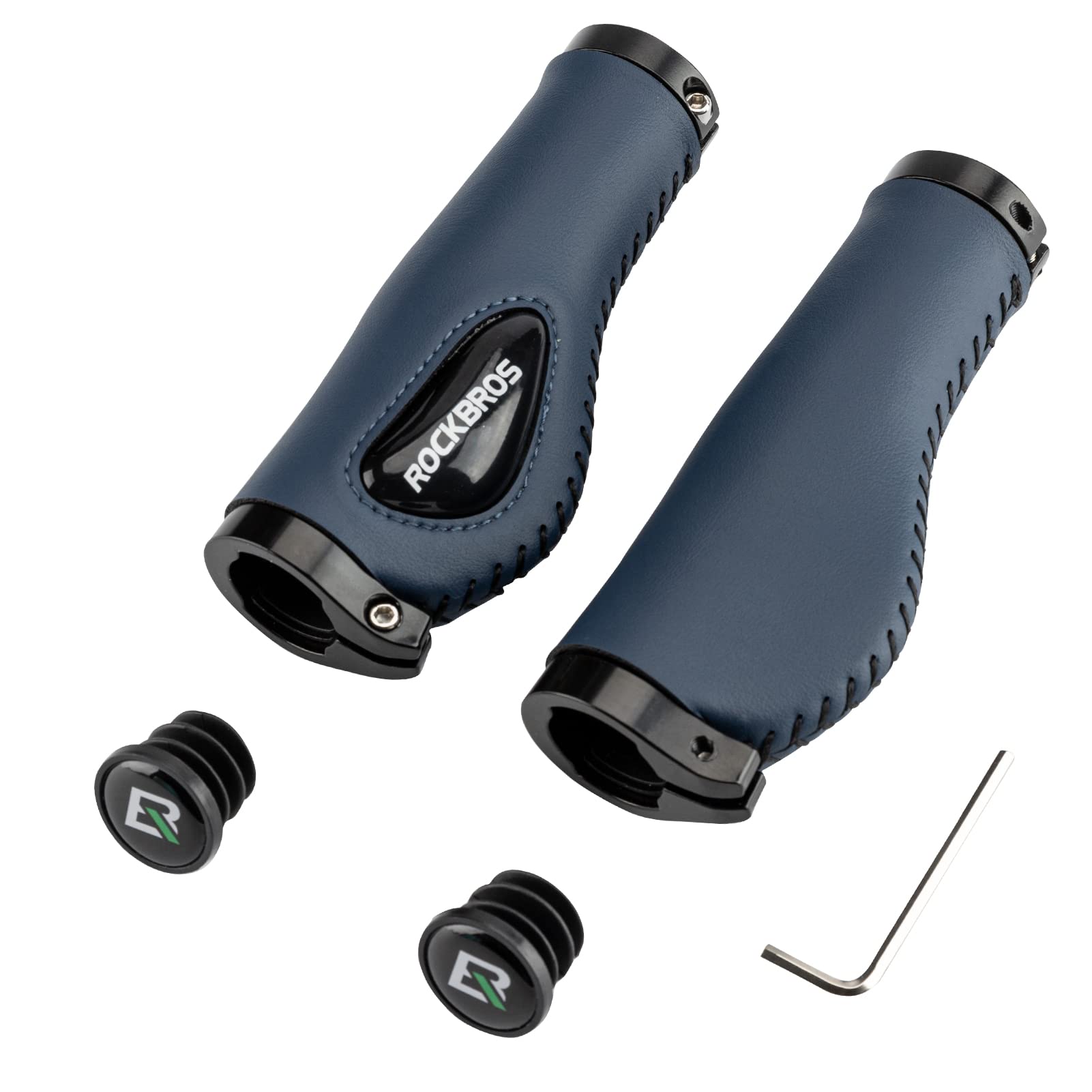 ROCKBROS bike handlebar grips showing ergonomic design and comfort
#Color_Blue