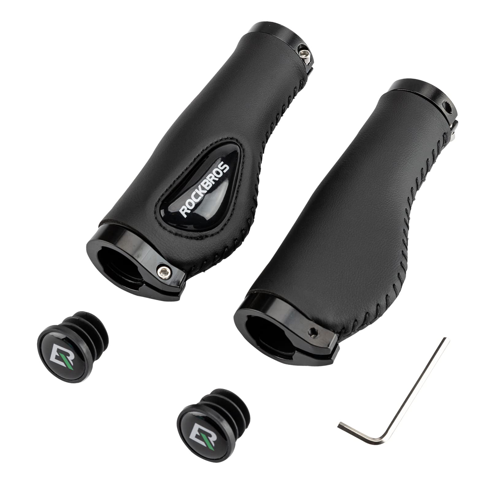 ROCKBROS bike handlebar grips showing ergonomic design and comfort
#Color_Black