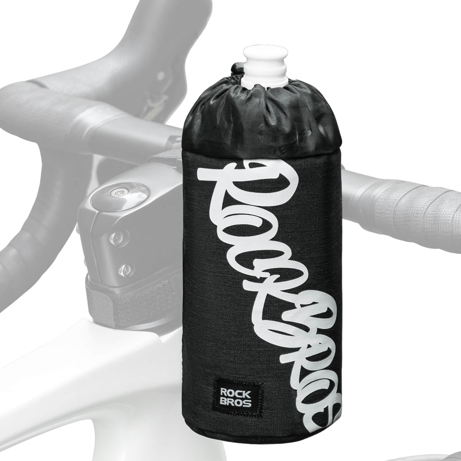 ROCKBROS Bike Handlebar Water Bottle Bag
#Color_Black