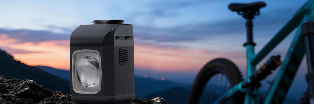ROCKBROS durable front bike light with adjustable beam