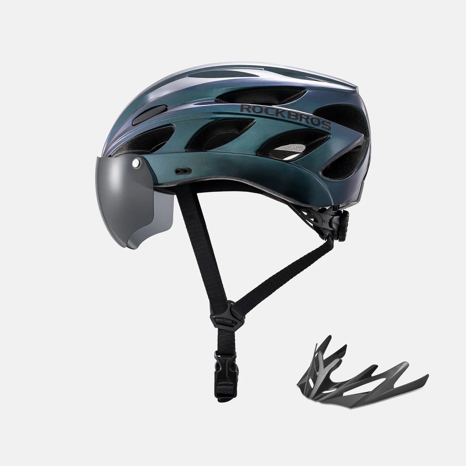 ROCKBROS bike helmet with adjustable sizes for men and women
#Color_Blue