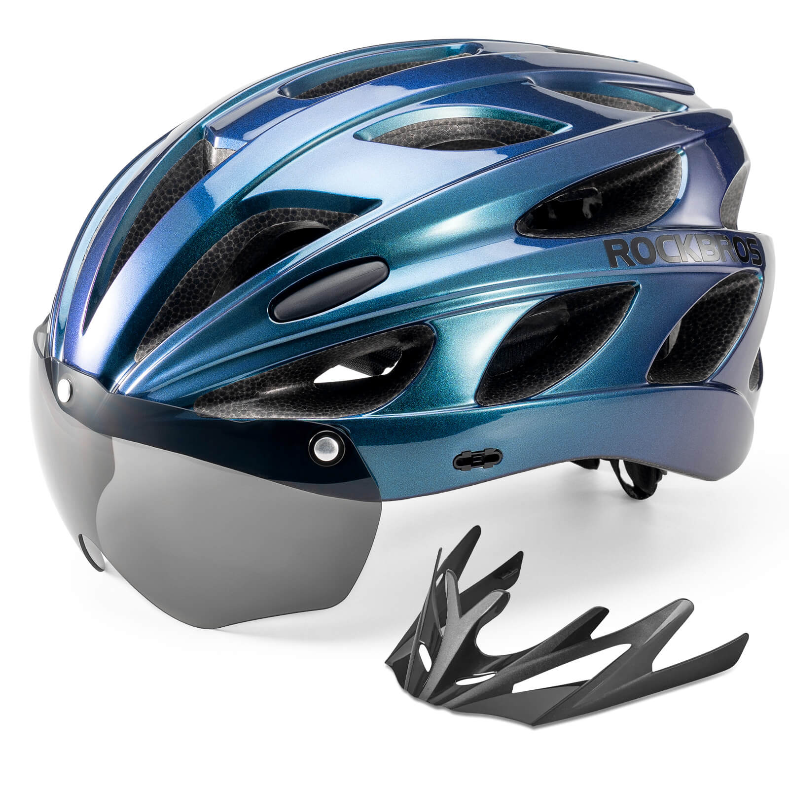 ROCKBROS bike helmet with adjustable sizes for men and women
#Color_Blue