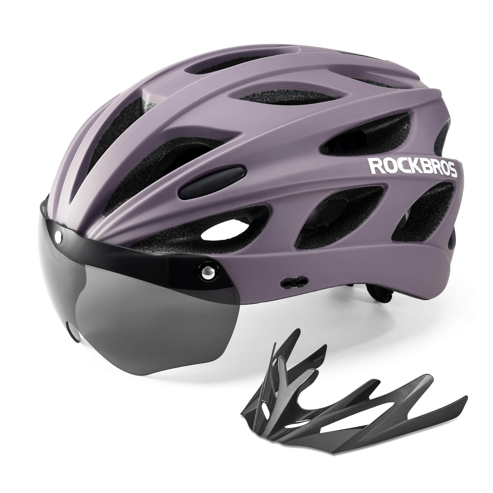 ROCKBROS bike helmet with adjustable sizes for men and women
#Color_Purple