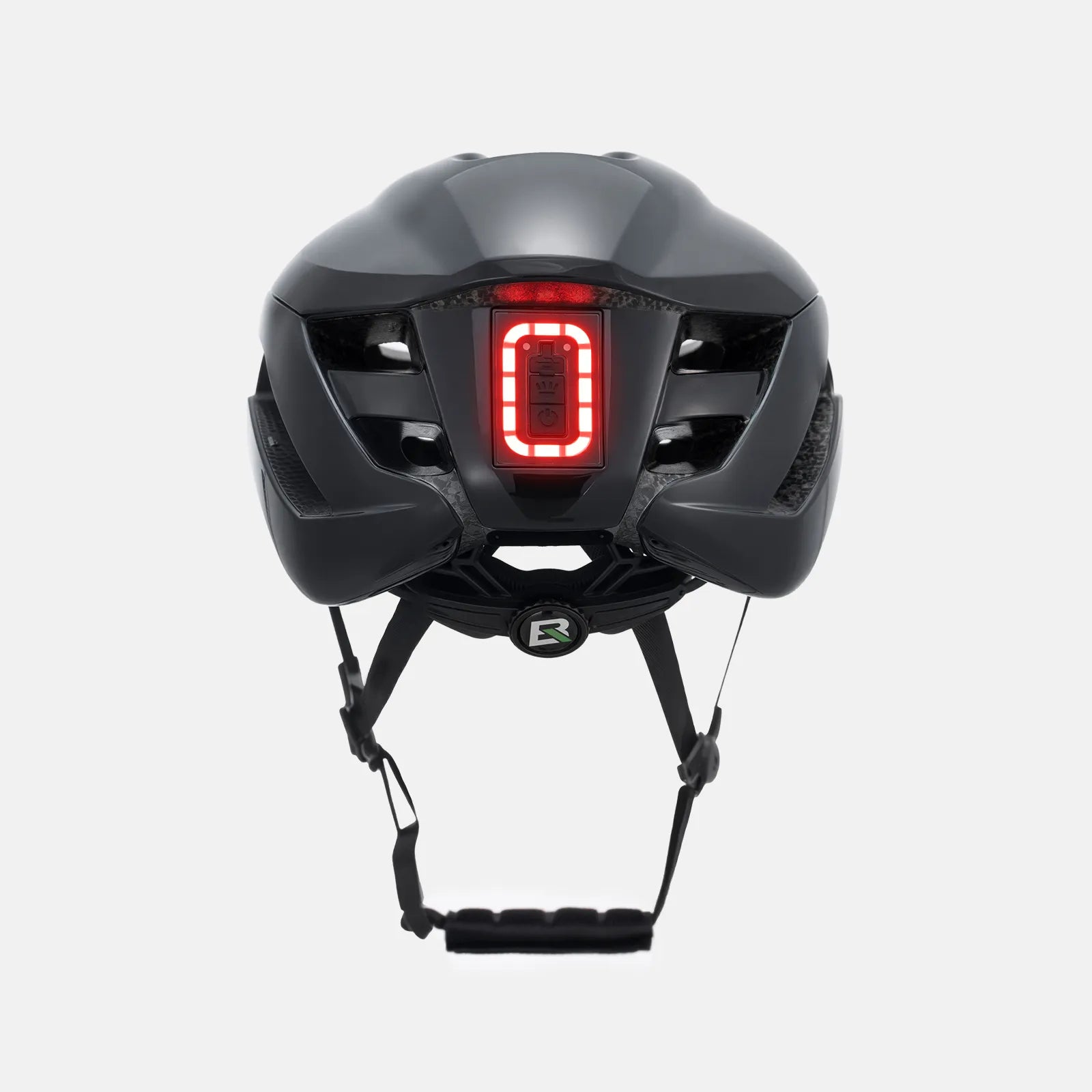 ROCKBROS bike helmet with LED front and rear lights for night cycling safety
#Color_Glossy Black