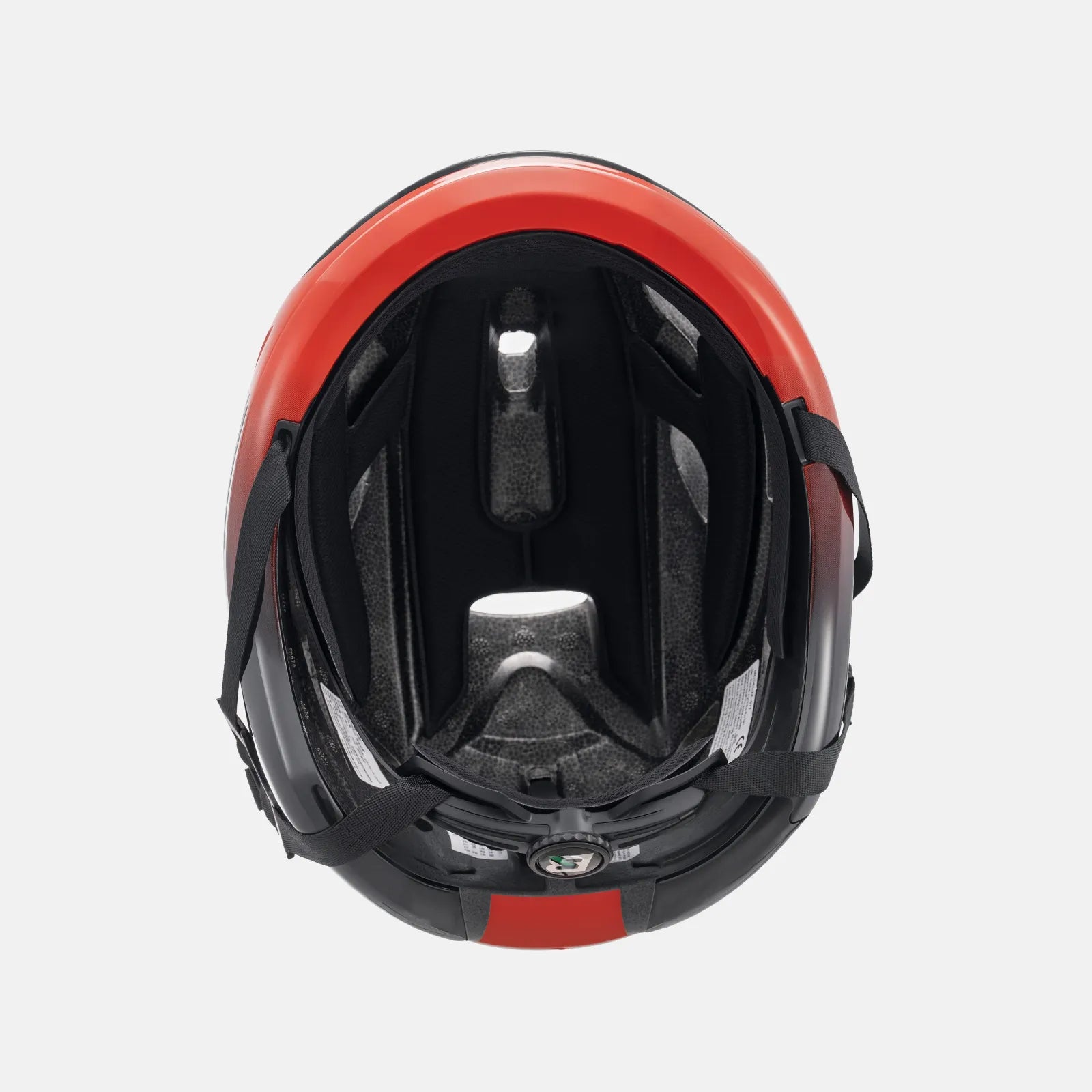 ROCKBROS bike helmet with LED front and rear lights for night cycling safety
#Color_Black Red