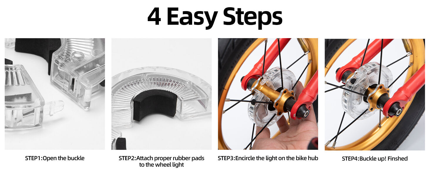 ROCKBROS Bike Hub Light, bright LED safety light for night cycling