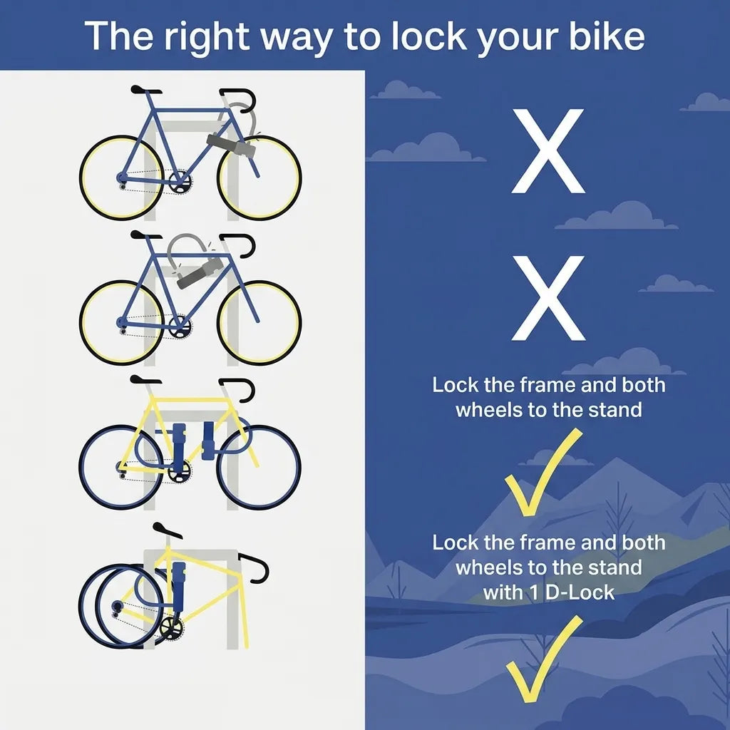 Bike Lock Set with U-Lock and Combination Chain Lock