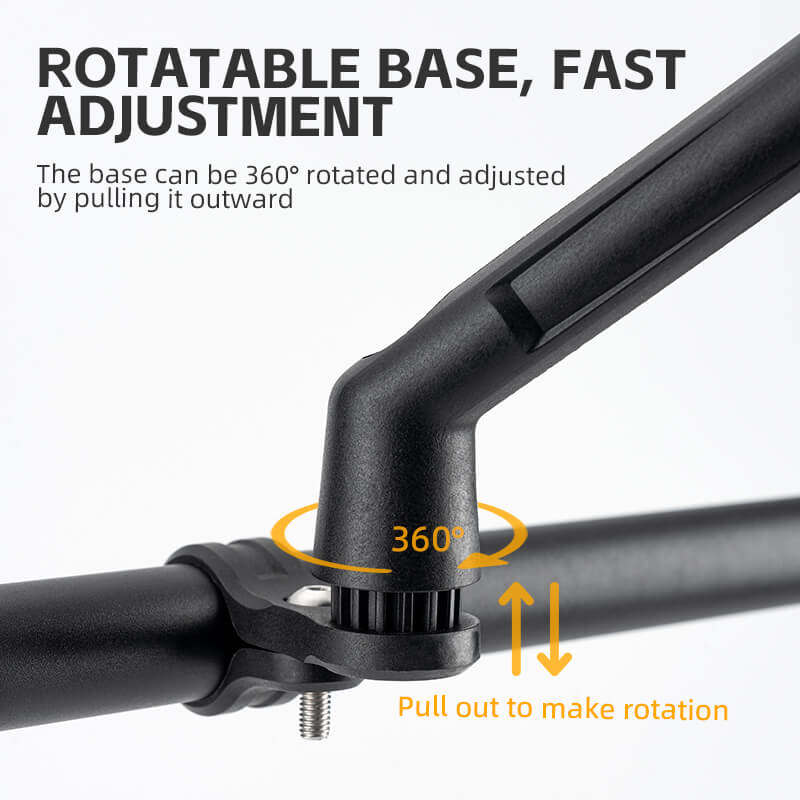 Adjustable base of ROCKBROS bike handlebar mirror fits handlebars 21mm-31.8mm