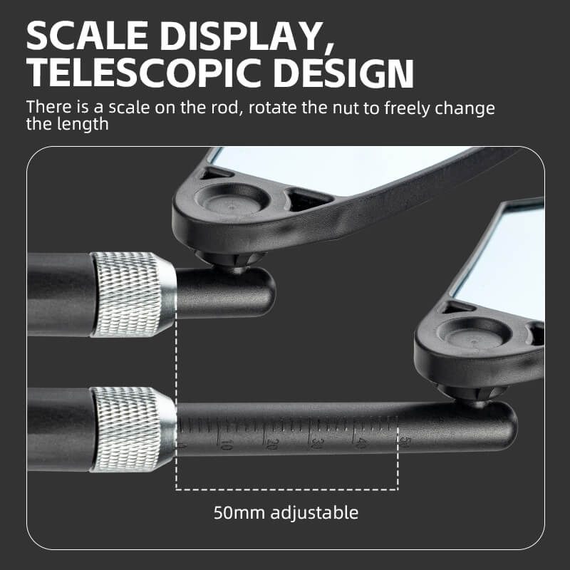 Adjustable base of ROCKBROS bike handlebar mirror fits handlebars 21mm-31.8mm