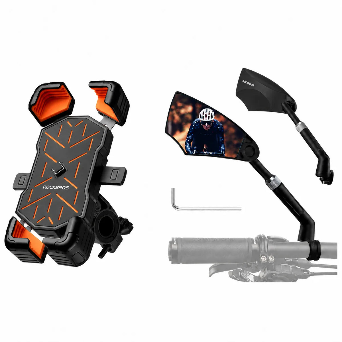 Safe Commute Bike Mirror & Phone Mount Bundle