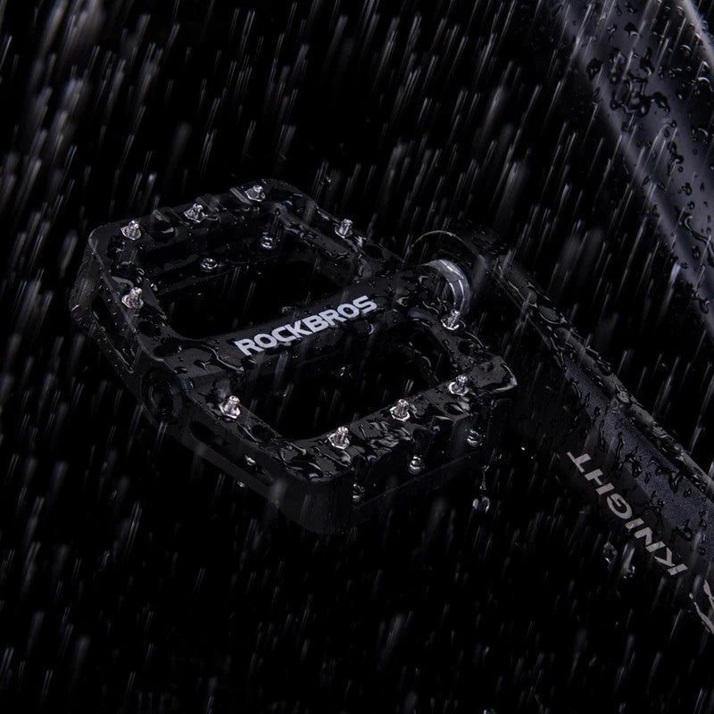 ROCKBROS 9/16" nylon bike pedals with high-speed bearings for smooth cycling performance