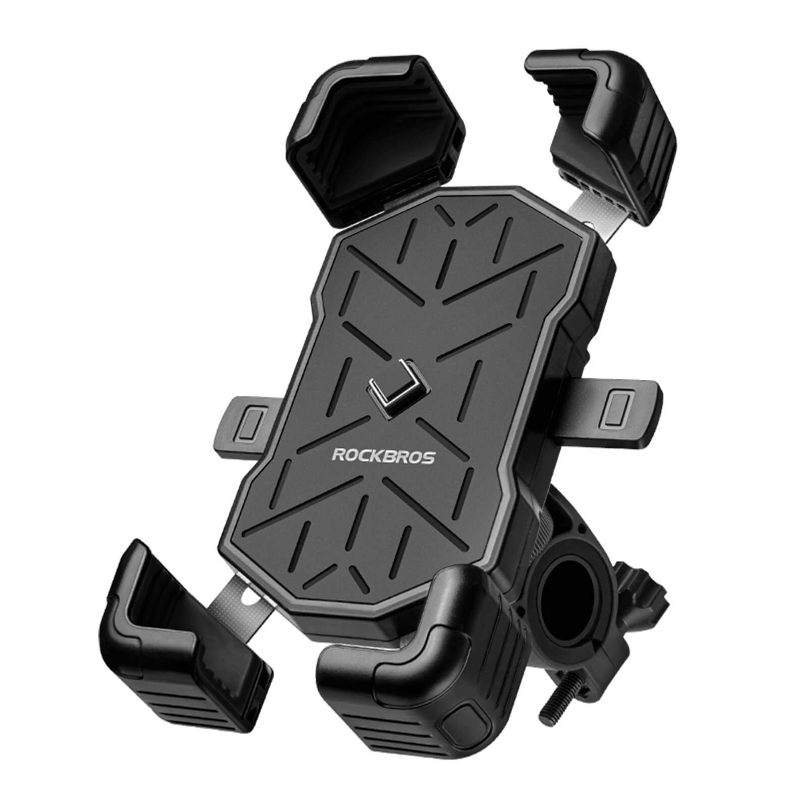 ROCKBROS Bike Phone Holder Mount Clamp – 360° Rotatable Motorcycle Phone Mount
#Color_Black