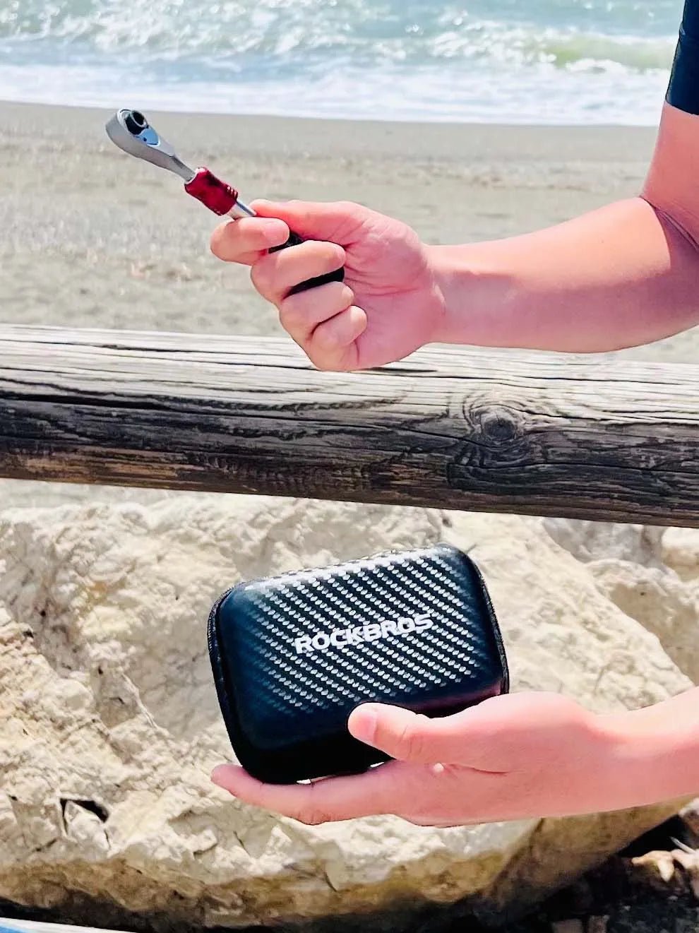 ROCKBROS bike repair tools for roadside maintenance, flat tire repairs, and cycling emergencies