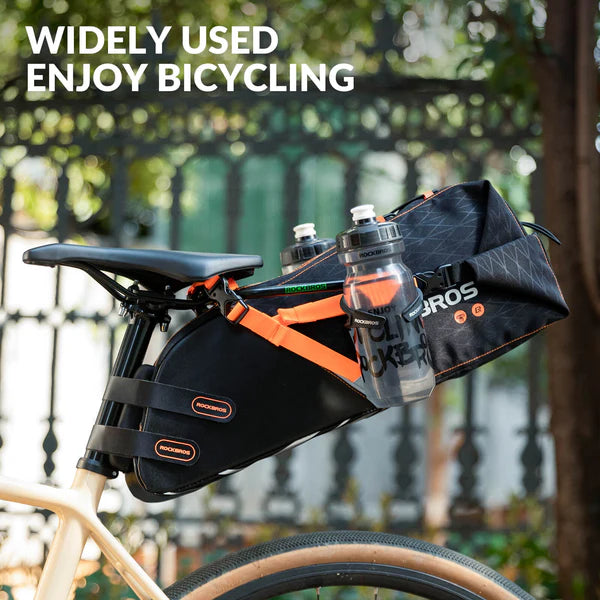 ROCKBROS bike saddle bag stabilizer seatpost mount for reducing sway on large saddle bags