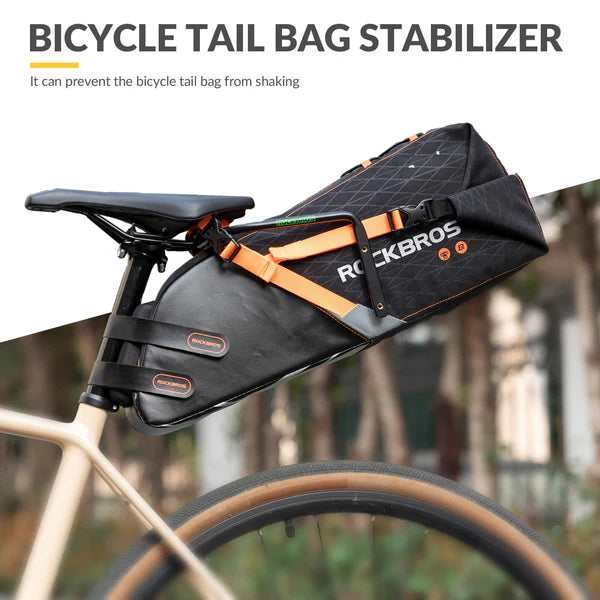 ROCKBROS bike saddle bag stabilizer seatpost mount for reducing sway on large saddle bags